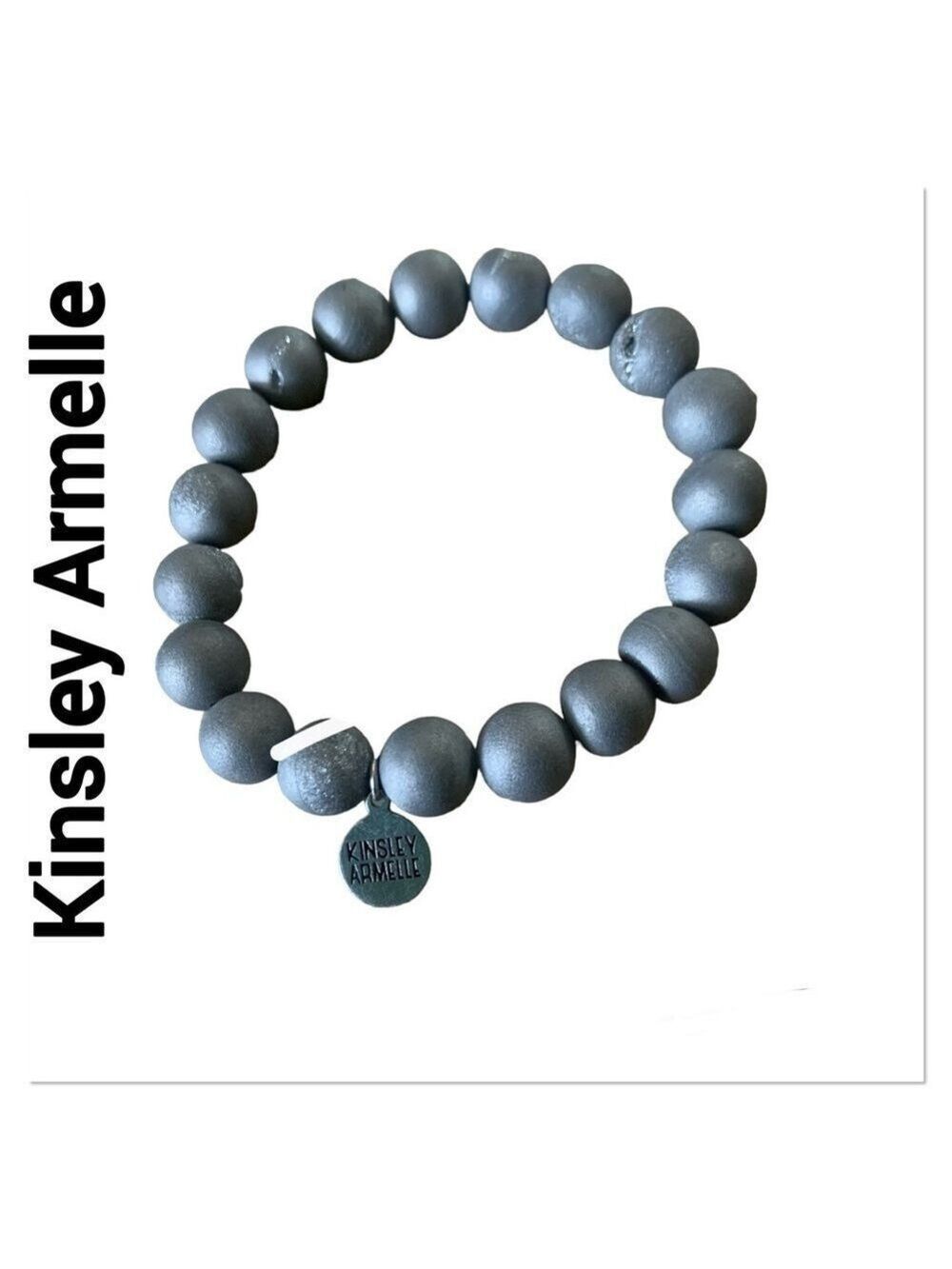 KINSLEY ARMELLE Frost Silver Bracelet in Gray